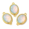 Synthetic Opal Connector Charms KK-S370-03G-02-1
