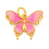Rack Plating Brass Enamel Pendants KK-Z054-05G-01-1