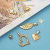 304 Stainless Steel Pendants STAS-MSMC002-03G-5