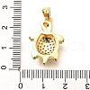 Brass Micro Pave Cubic Zirconia Pendants KK-G519-18G-06-3