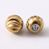 201 Stainless Steel Corrugated Beads STAS-S103-17C-G-2