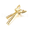 Brass Micro Pave Cubic Zirconia Pendants KK-V008-26G-2