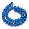 Electroplated Non-magnetic Synthetic Hematite Beads Strands G-P392-L02-1