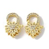 Brass Micro Pave Cubic Zirconia Lobster Claw Clasps KK-F893-05G-1