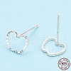 925 Sterling Silver Hollow Apple Stud Earrings STER-T005-09-5