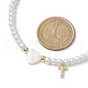 Brass Micro Pave Grade AAA Cubic Zirconia Letter Pendant Necklaces NJEW-JN04771-20-3