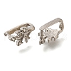 PVD Vacuum Plating & Long-Lasting Plated Brass With Rhinestone Pinch Bails KK-S402-06H-NR-2