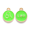 Alloy Enamel Pendants ENAM-S124-01A-06G-1