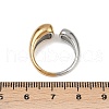 304 Stainless Steel Open Cuff Rings for Women RJEW-K296-04GP-5
