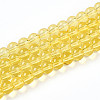 Baking Paint Transparent Glass Beads Strands DGLA-N006-6mm-04-1