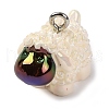 Animal Theme Resin Pendants RESI-S010-04D-1