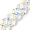 Transparent Electroplate Glass Beads Strands EGLA-F159-AB01-2