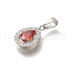 304 Stainless Steel Micro Pave Cubic Zirconia Pendants STAS-H228-03P-07-2
