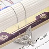 304 Stainless Steel Pendant Necklaces for Women NJEW-K255-09P-3