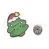 Christmas Theme Zinc Alloy Enamel Pin Brooch for Backpack Clothes JEWB-R003-02EB-04-3