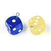 Transparent Acrylic Enamel Pendants TACR-T028-54-2