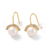 Natural Pearl Dangle Earrings for Women EJEW-E303-13G-1