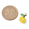 Handmade Glass Seed Beaded Apple Pendants PALLOY-MZ00483-04-2