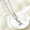 304 Stainless Steel Eagle Pendant Necklaces NJEW-H055-06P-3