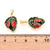 Brass Enamel Pendants KK-N257-60G-3