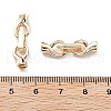 Brass Fold Over Clasps KK-G523-11G-3