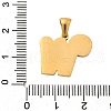 304 Stainless Steel Pendants STAS-K297-01G-W-3