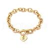 Golden 304 Stainless Steel Charm Bracelets NJEW-K284-01G-S-4