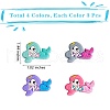 12Pcs 4 Colors Silicone Focal Beads JX774A-2