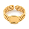 Ion Plating(IP) 304 Stainless Steel Cuff Finger Ring Components STAS-P365-32G-2