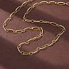 304 Stainless Steel Oval Link Chain Necklaces NJEW-Q013-09G-1