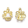 Light Gold Plated Alloy Pendants PALLOY-L228-007G-1