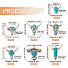  14Pcs 7 Styles Synthetic Turquoise Pendants FIND-TA0003-06-3