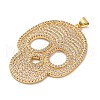 Brass Micro Pave Cubic Zirconia Pendants KK-U076-01G-05-2