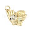 Brass Micro Pave Cubic Zirconia Pendants KK-G522-20G-1