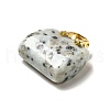 Natural Sesame Jasper Brass Pendants KK-E274-01G-23-4