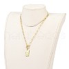 Brass Micro Pave Clear Cubic Zirconia Pendant Necklaces NJEW-JN03103-02-5