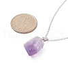 Natural Amethyst Nugget Pendant Necklaces NJEW-JN04322-3