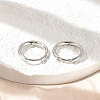 Brass Huggie Hoop Earrings EJEW-K083-29P-3