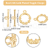Beebeecraft 10Pcs Eco-friendly Brass Toggle Clasps KK-BBC0009-92G-2