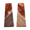 Opaque Resin & Walnut Wood Pendants RESI-T058-04D-2
