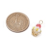 Glass Seed Beaded Cupcake Pendants PALLOY-MZ00581-06-2