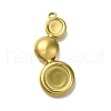 Ion Plating(IP) 304 Stainless Steel Cabochon Settings for Enamel STAS-U031-04G-1