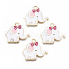 Rack Plating Alloy Enamel Pendants ENAM-T011-154B-1