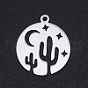 Non-Tarnish 201 Stainless Steel Laser Cut Pendants STAS-S105-T969-1-1