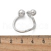 304 Stainless Steel Round Cuff Rings for Women RJEW-A063-01B-P-3