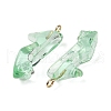 Transparent Resin Rhinestone Pendants RESI-Q021-01B-2