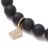 Round Natural Mixed Gemstone Beads Stretch Bracelets BJEW-JB11240-3
