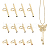 SUPERFINDINGS 12Pcs 3 Styles Brass Tube Bails DIY-FH0007-67G-1