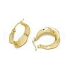 Rack Plating Brass Curved Hoop Earrings for Women EJEW-F294-12G-1