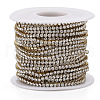 304 Stainless Steel Rhinestone Strass Chains STAS-T055-12G-B-4